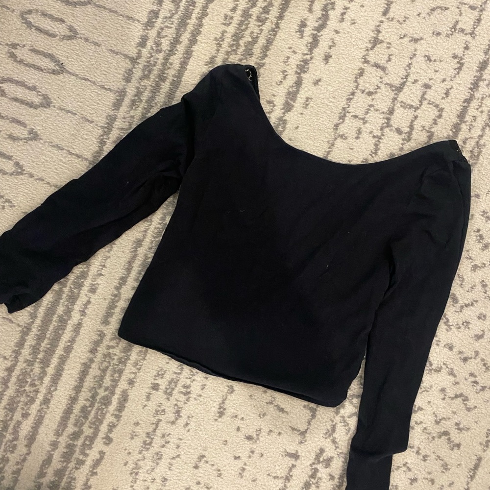 Black Crop, open lace back